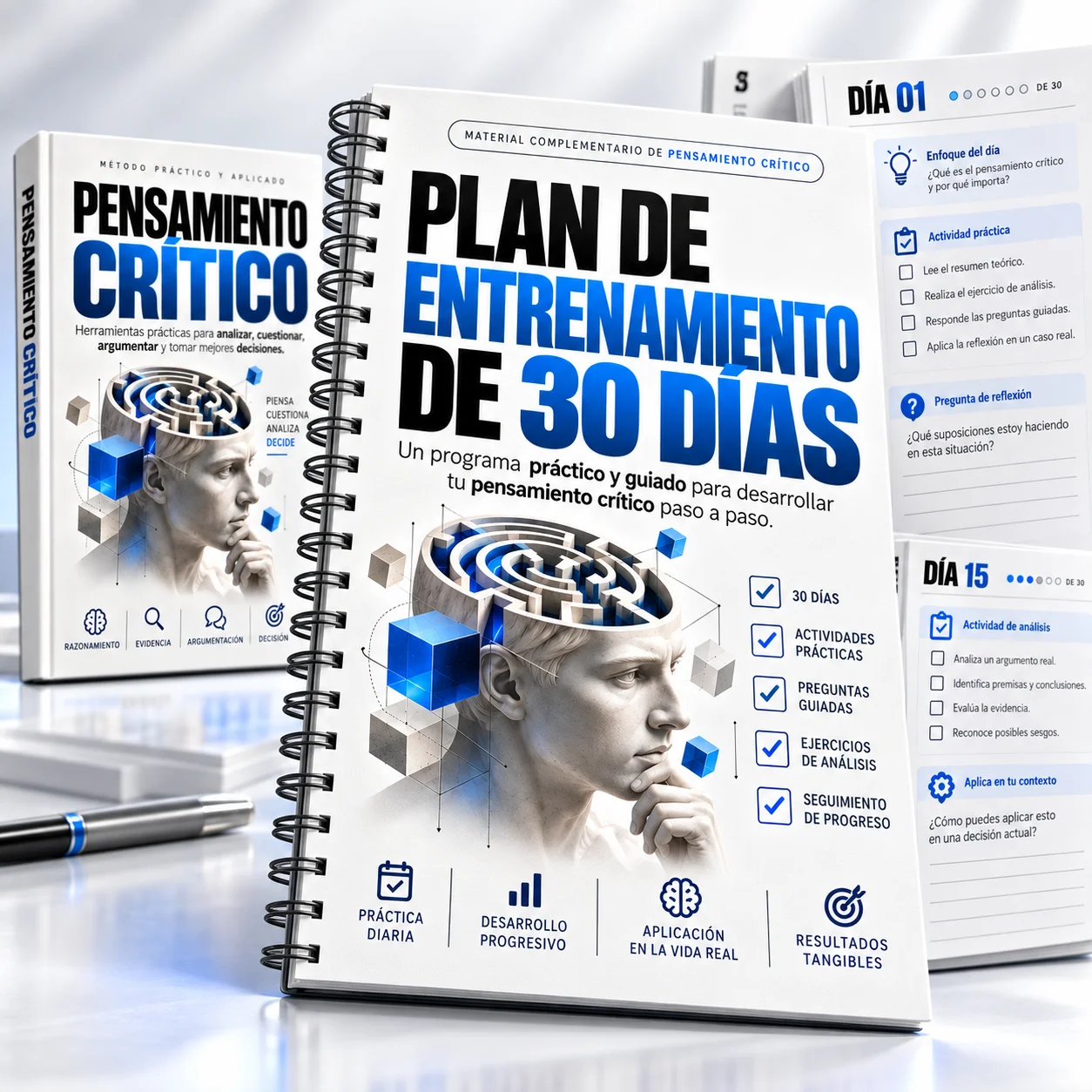 Mockup del plan de entrenamiento de 30 días